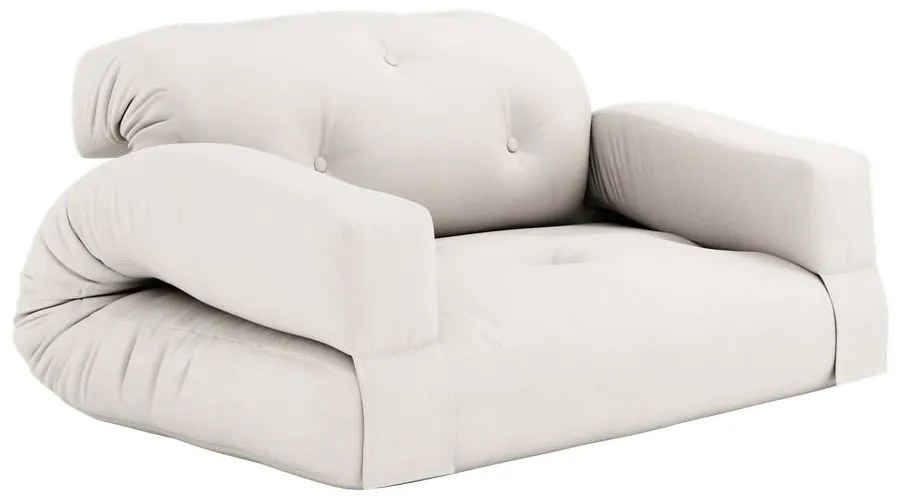 Sofa rozkładana z jasnobeżowym obiciem Karup Design Hippo Natural