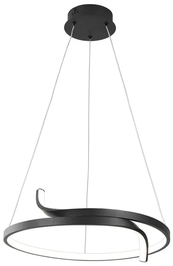 Czarna nowoczesna lampa wisząca ledowa nad stół W3-B42