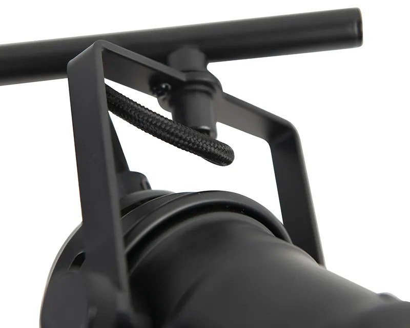 Industrialny reflektor czarny 2-światłowy z klapami - Movie