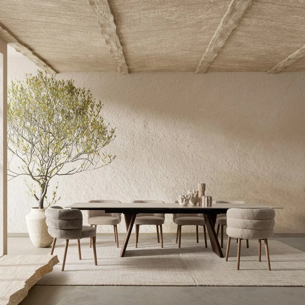 Szare tapicerowane krzesło Ilma – Bizzotto