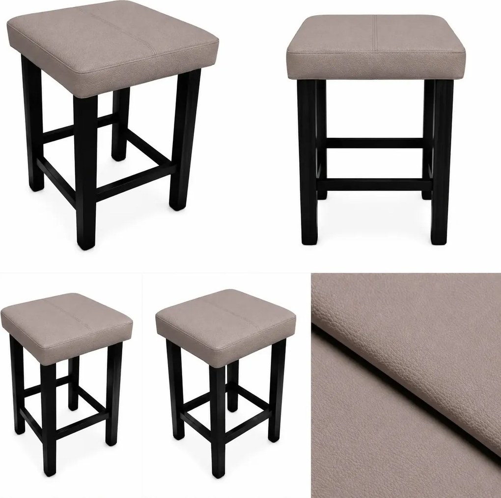 Taboret Klasyk 45cm Stołek Loft Eko-skóra D11