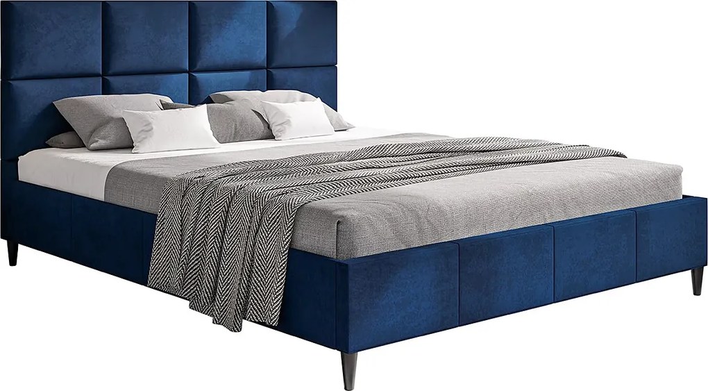 Tapicerowane Łóżko Z Zagłówkiem 160X200 E8-S17