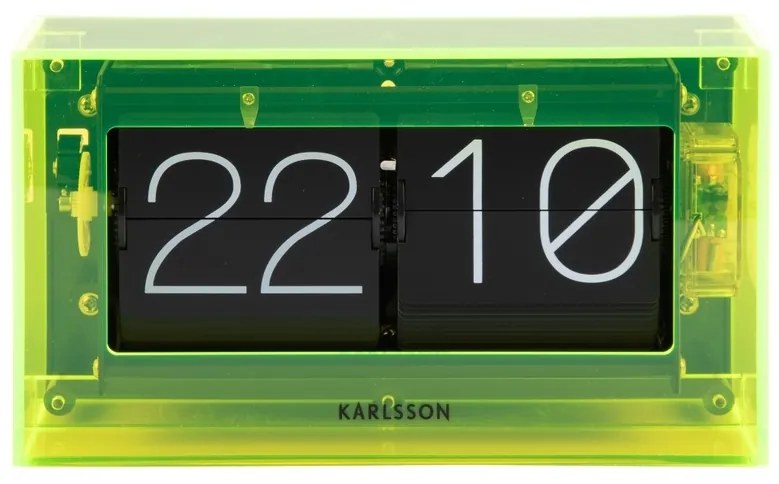 Zegar ścienny/stołowy Karlsson 5976YE zielony, 21 cm
