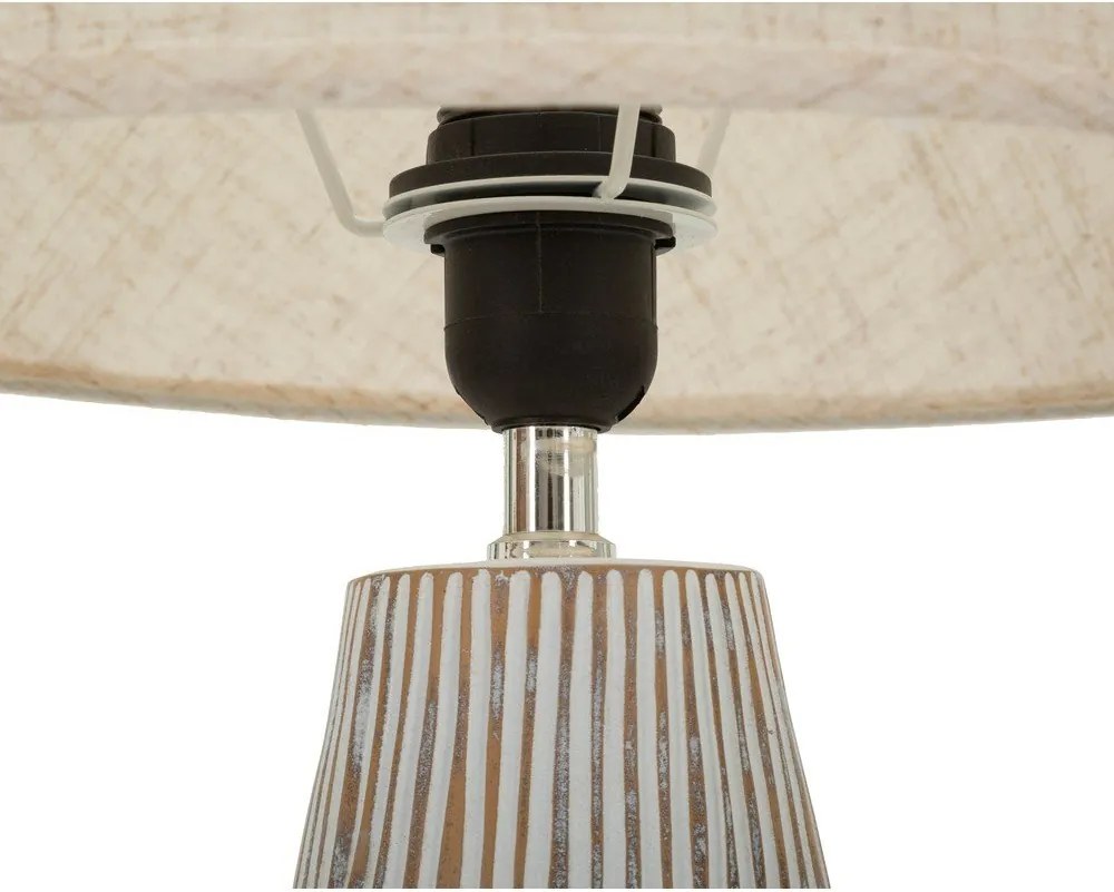 Kremowa lampa stołowa z tekstylnym kloszem (wysokość 69,5 cm) Hanoi – Mauro Ferretti