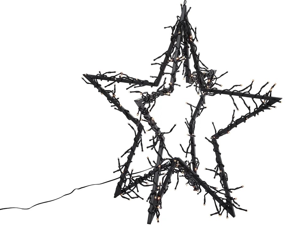 Zewnetrzna Gwiazda Bożonarodzeniowa Czarna Gwiazda z LED IP44 - Brilli Oswietlenie zewnetrzne