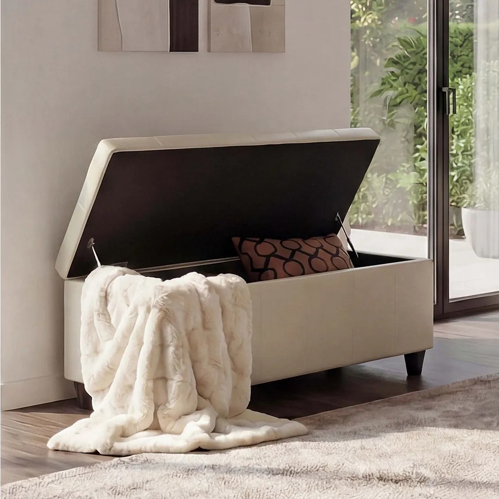 Skrzynia do przechowywania Kriens,  kremowa