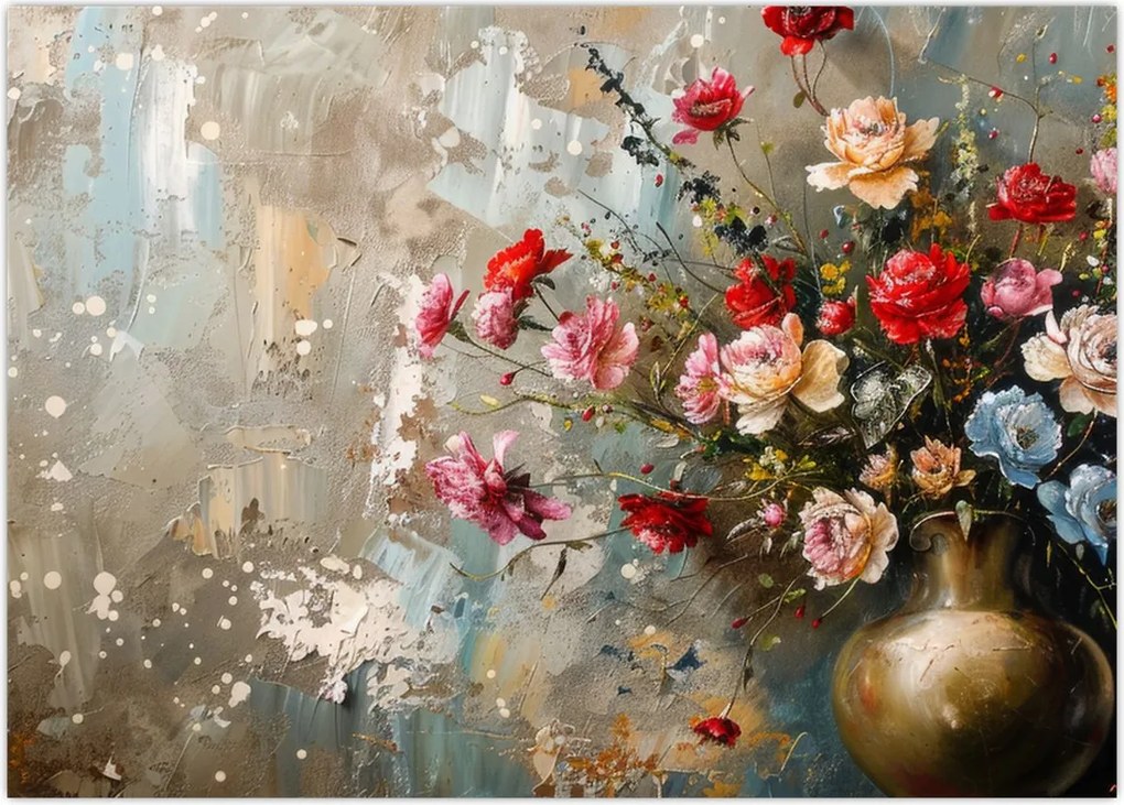 Obraz - Wazon z kwiatami (70x50 cm)