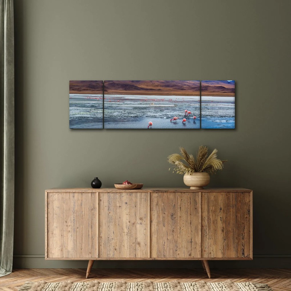 Obraz - Flamingi (170x50 cm)