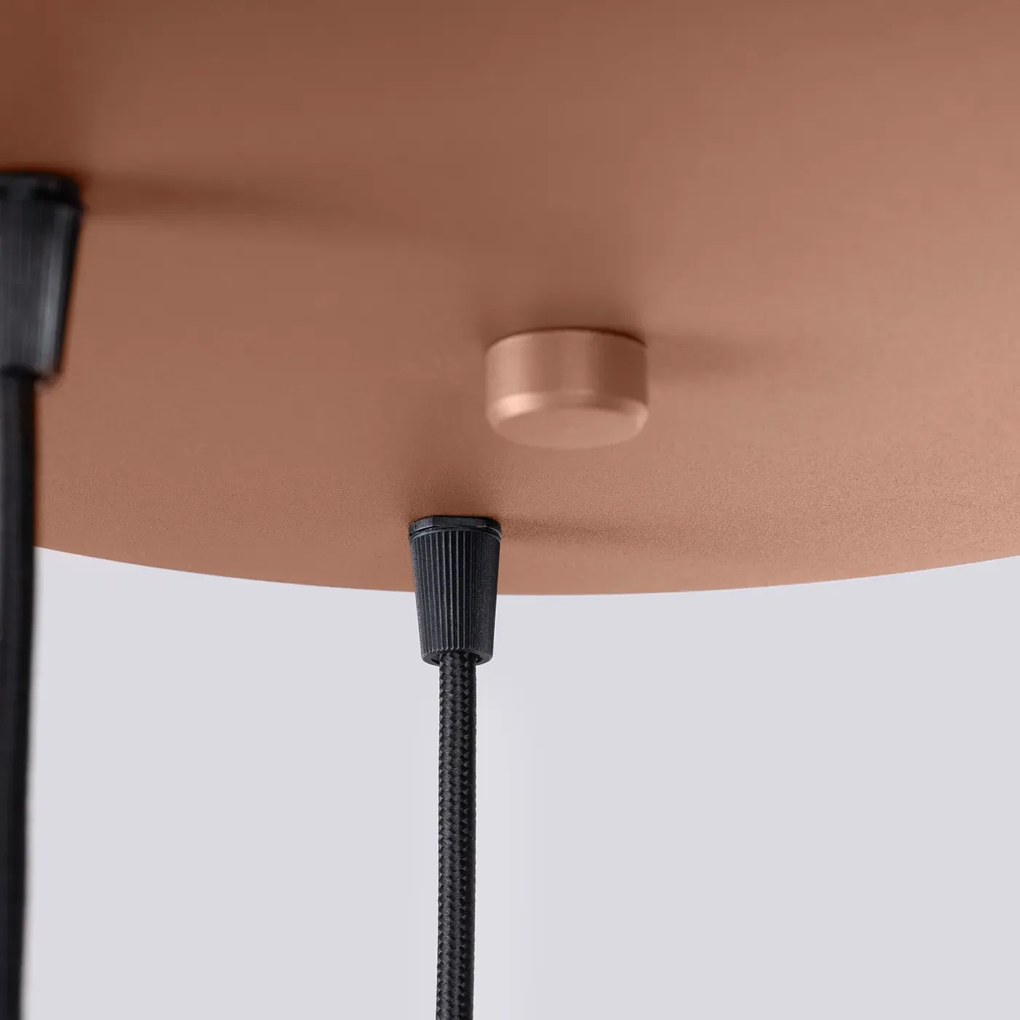 Lampa wisząca HALO 3P mocca ryflowana SOLLUX LIGHTING