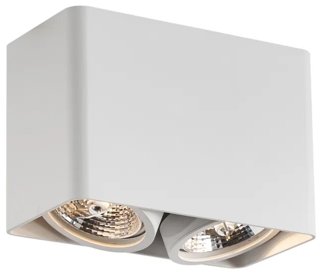 Designerski reflektor natynkowy biały GU10 70mm 2-punktowy obrotowy i uchylny - VoxDesignerski Oswietlenie wewnetrzne