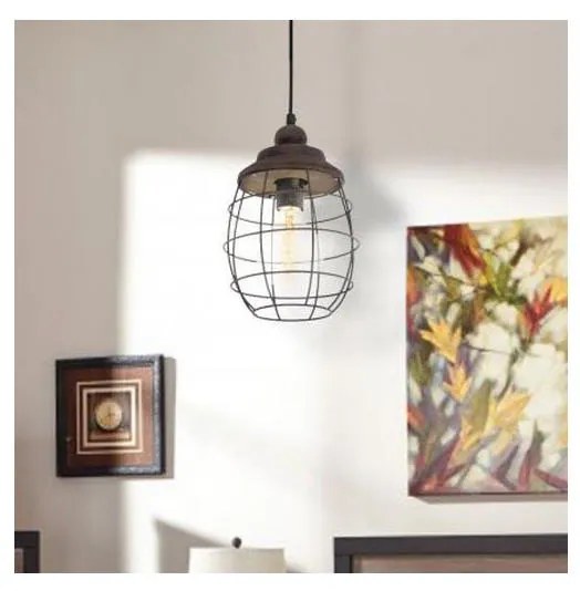 Eglo 49219 - Żyrandol BAMPTON 1xE27/60W/230V