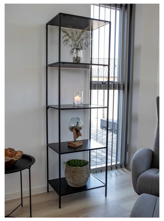Czarny regał House Nordic Vita Shelf, 51x170 cm