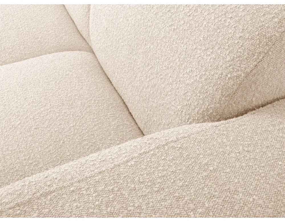 Beżowy narożnik z materiału bouclé (prawostronny) Molino – Micadoni Home