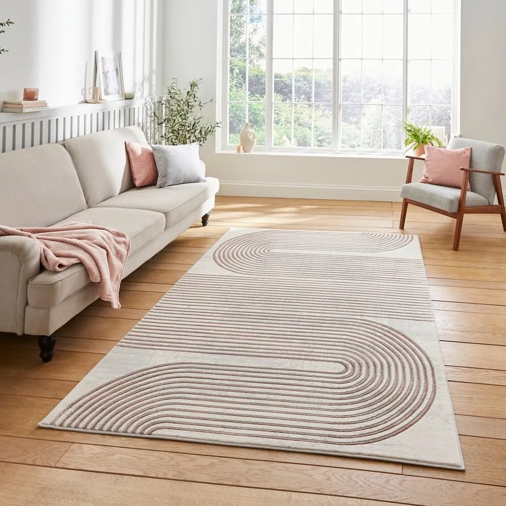 Różowo-jasnoszary dywan 80x150 cm Apollo – Think Rugs