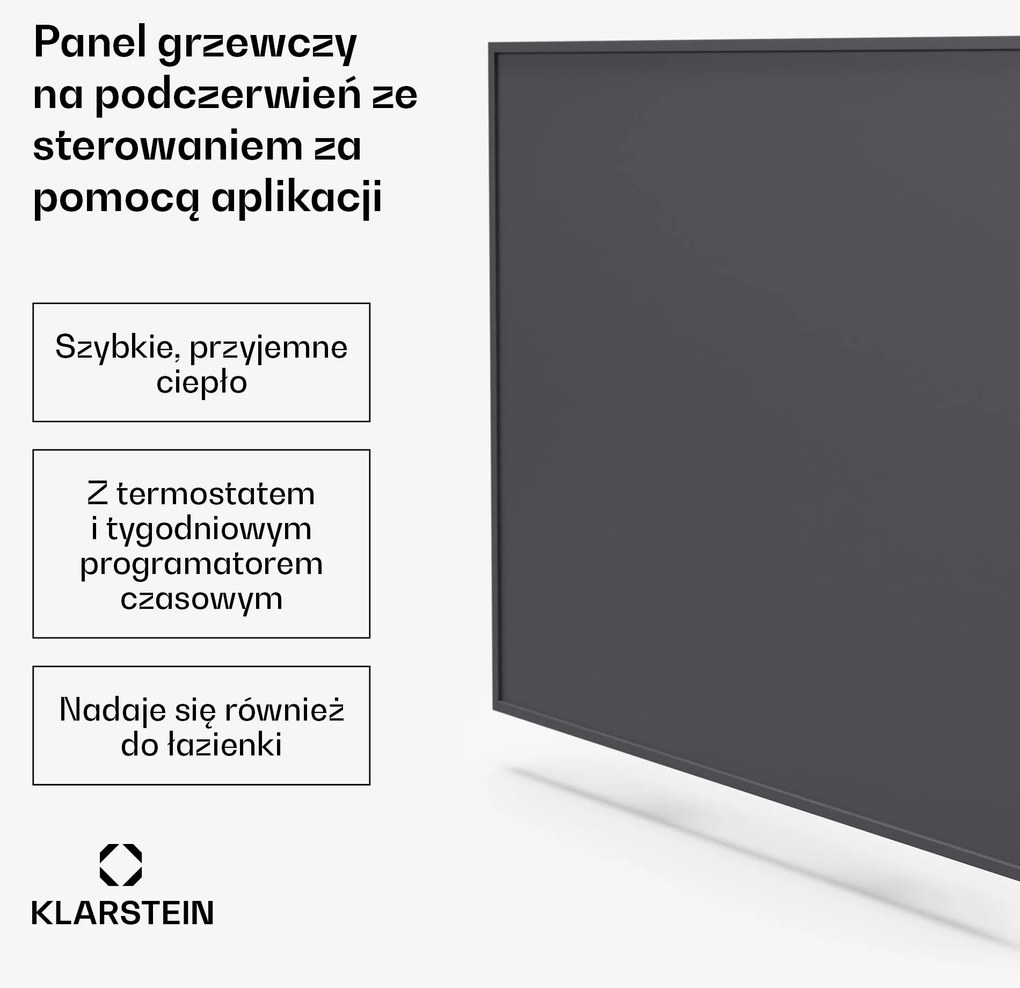 Klarstein Wonderwall, Smart, panel grzewczy na podczerwień, 60 x 60 cm