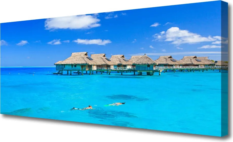 Fotoobraz na płótnie Willa nad Brzegiem Morza