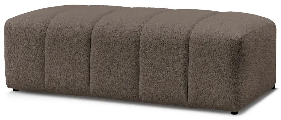 Brązowy podnóżek z materiału bouclé Annecy – Bobochic Paris