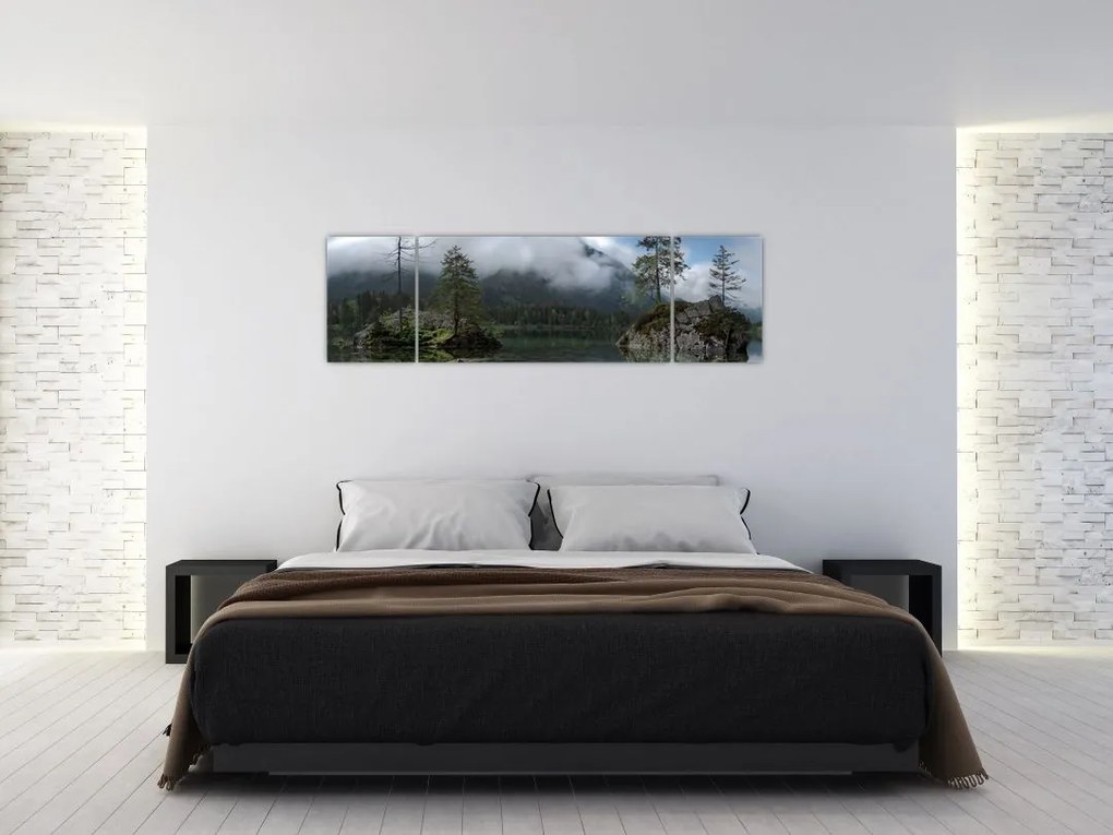 Obraz drzew w jeziorze (170x50 cm)