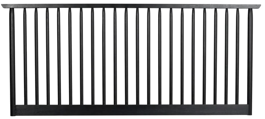Czarny zagłówek z litego drewna dębowego 194x84 cm Riggins – Rowico