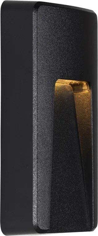 Zestaw 6 czarnych prostokątnych lamp zewnętrznych LED IP65 - Gem