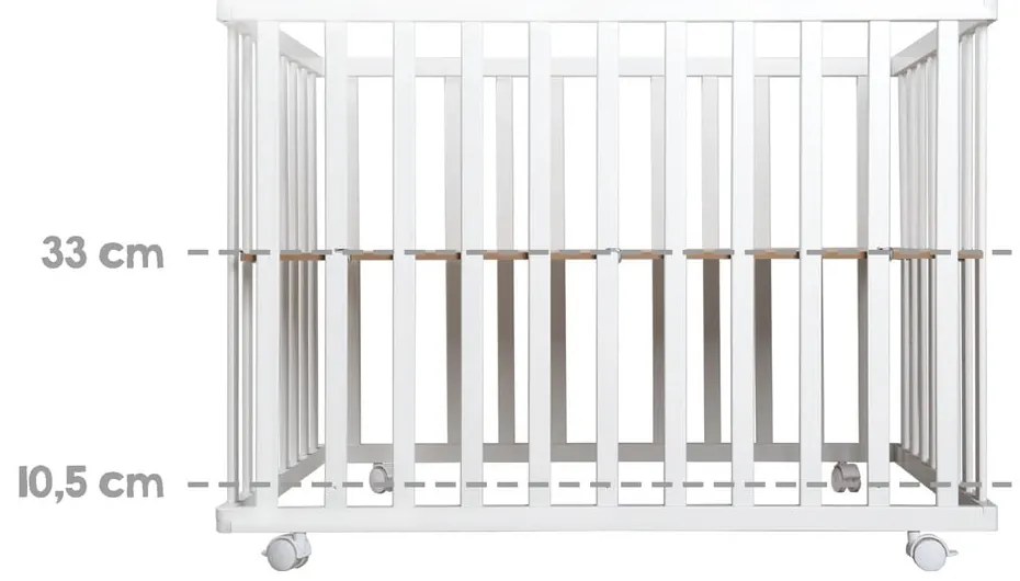 Biały kojec dla dzieci 100x75 cm – Roba