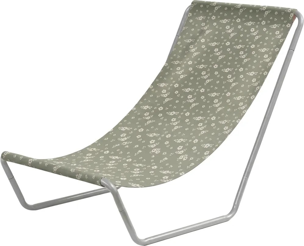 Składane leżak plażowy SAND FLOWERS, zielony