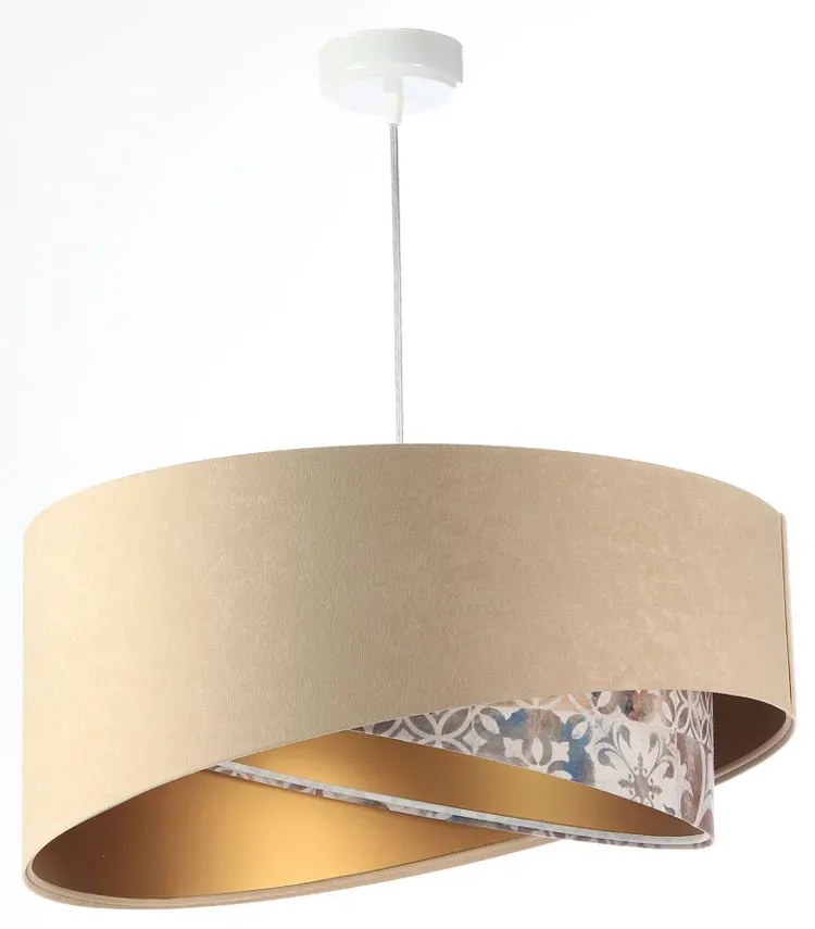 Asymetryczna lampa wisząca welurowa Z0-N50