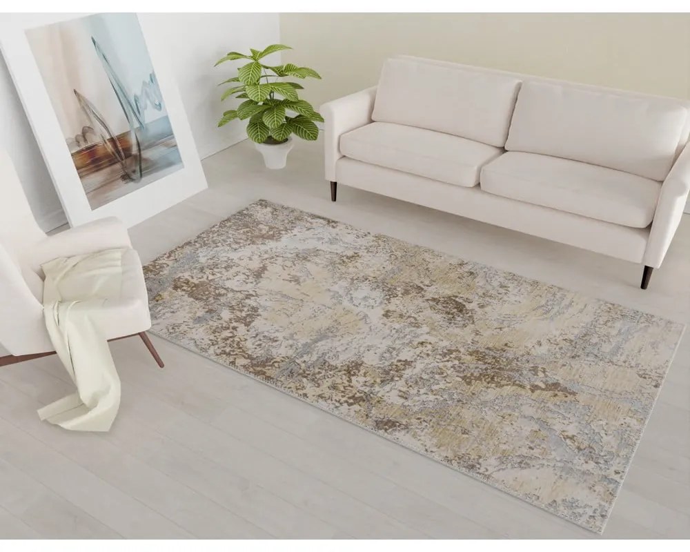 Jasnoniebieski/jasnobrązowy dywan odpowiedni do prania 120x180 cm Sandstorm – Vitaus