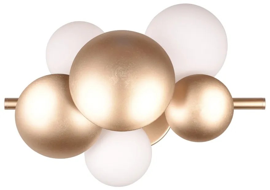 Kinkiet w biało-złotym kolorze Bubble – Trio Select