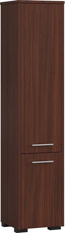 Słupek łazienkowy AKORD FIN Wenge 30 cm 2 drzwi kolor Wenge mat 5 półek 30x30x140 cm