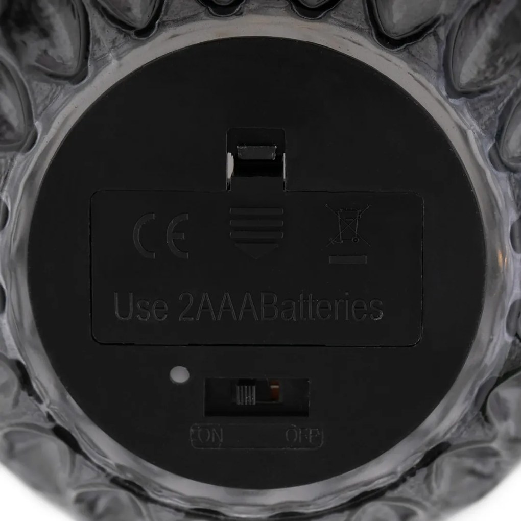 LED szklana lampa MADRID czarna