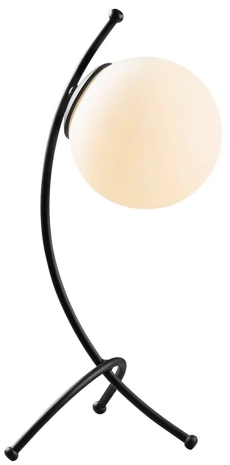 Czarno-biała lampa stołowa ze szklanym kloszem (wysokość 43 cm) Yay – Opviq lights