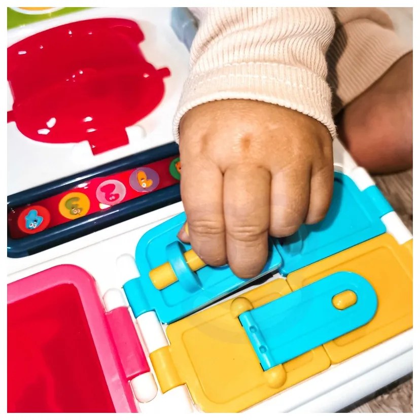 Woopie baby tablica manipulacyjna kuchnia zegar z efektami dźwiękowymi i świetlnymi montessori