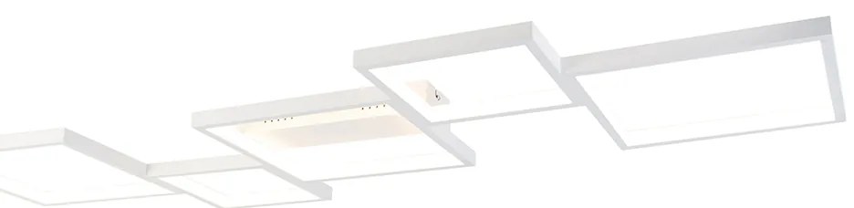 Lampa sufitowa biała z wbudowanym LED-em 3-stopniowo ściemnialnym 5-punktowa - LejoDesignerski Oswietlenie wewnetrzne