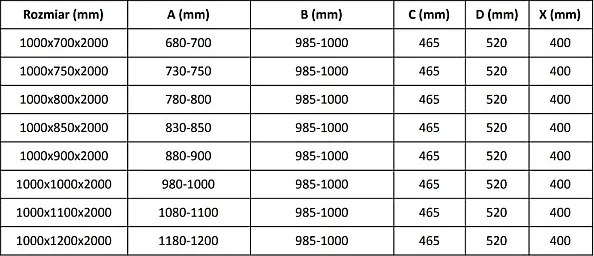 Mexen Velar kabina prysznicowa rozsuwana 100 x 70 cm, szron, czarna - 871-100-070-31-70