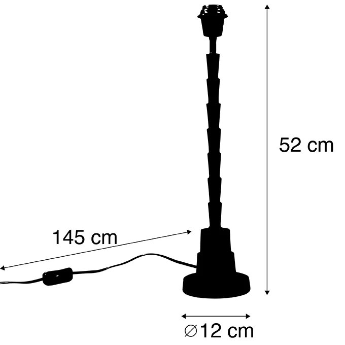 Lampa stołowa w stylu art deco brązowa bez klosza - Pisos