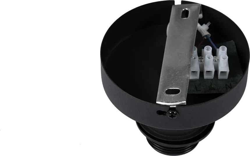 Orientalna lampa ścienna czarna z bambusa - Pua