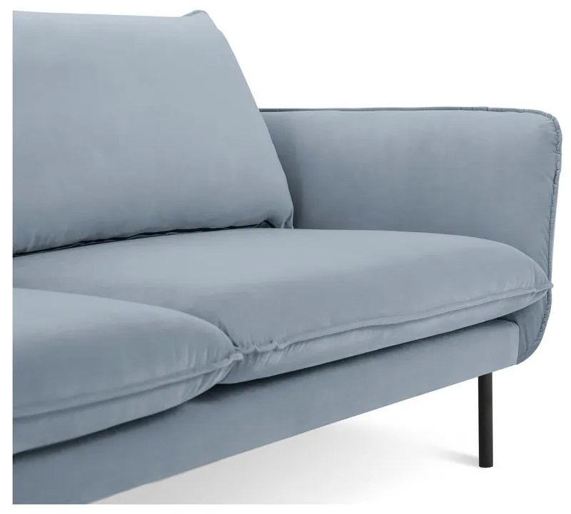 Jasnoniebieska aksamitna sofa 200 cm Vienna – Cosmopolitan Design