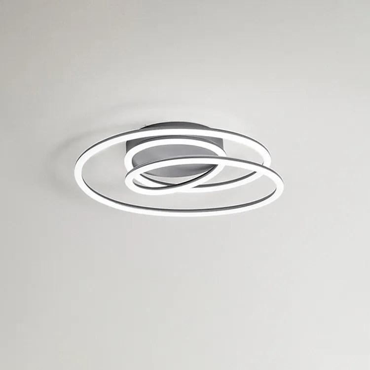 Lampa sufitowa LED SPIRA w kolorze metalicznym szarym 68W Perenz