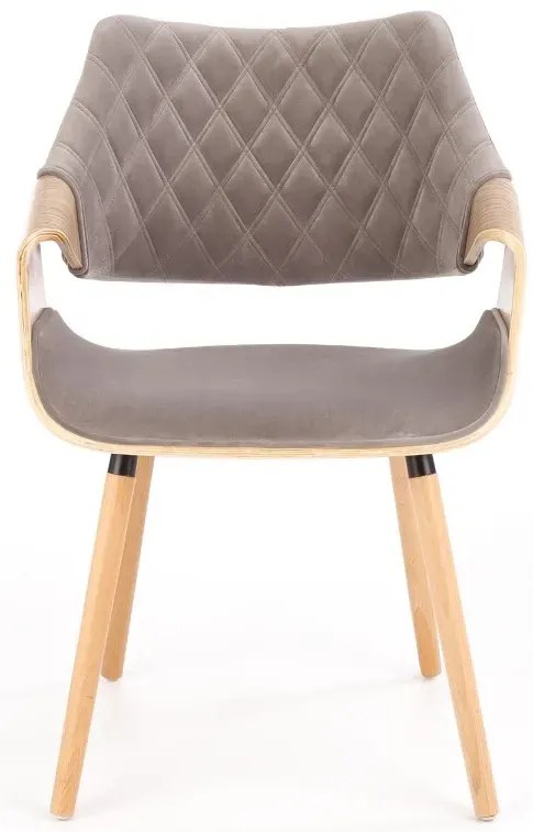 Krzesło K396 VELVET szare HALMAR