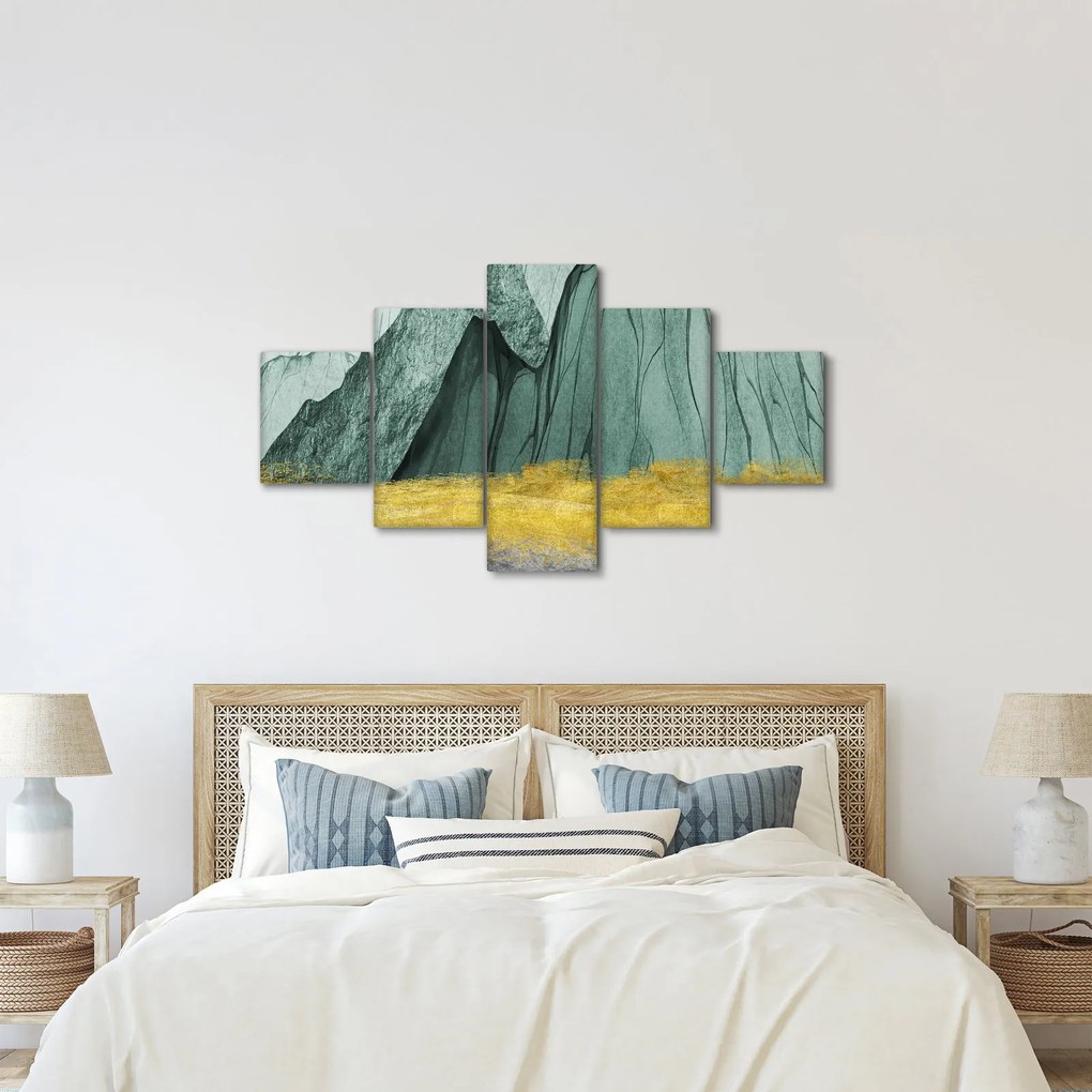 Obraz - Emerald Mountains N⁰3 (125x70 cm)