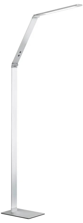 Lampa stojąca LED ze ściemniaczem w kolorze srebra (wysokość 133 cm) Geri – Fischer & Honsel