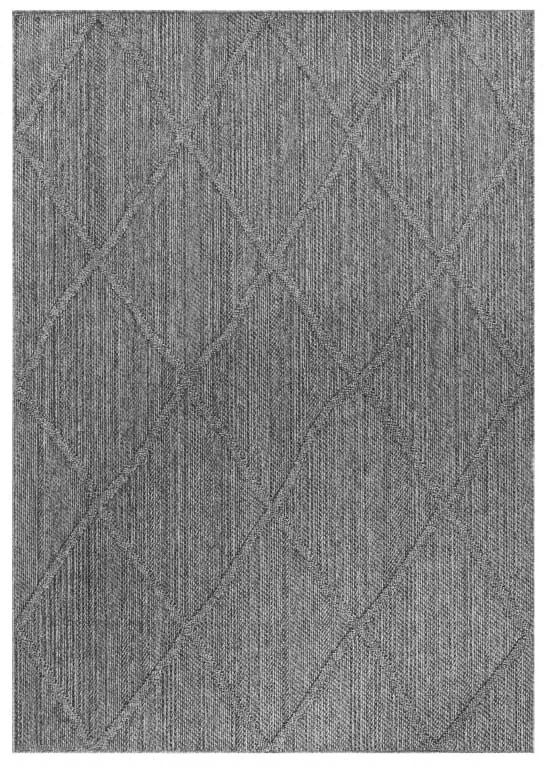 Dywan zewnętrzny sznurkowy Patara Romby szary 80 cm x 150 cm