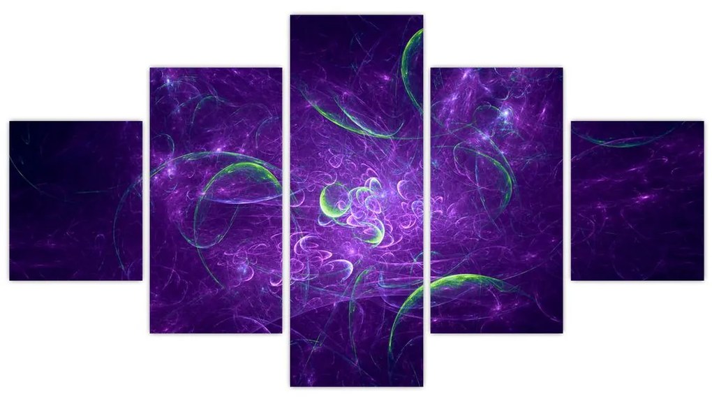 Obraz - fioletowa abstrakcja (125x70 cm)