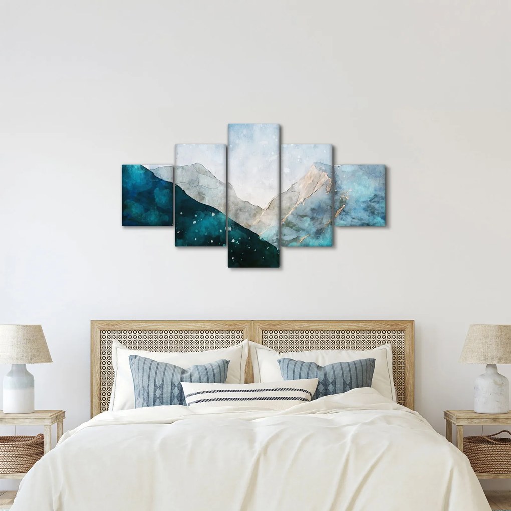 Obraz - Rysunek gór (125x70 cm)