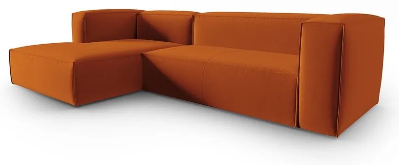 Pomarańczowy aksamitny narożnik Mackay – Cosmopolitan Design