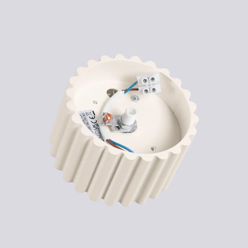 Plafon AURA 1 beżowy GX53 ryflowany SOLLUX LIGHTING