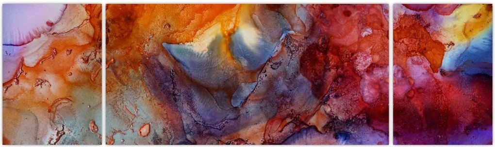 Obraz - Abstrakcyjna sztuka tuszu (170x50 cm)