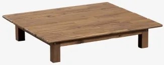 Prostokątny Stolik Kawowy Do Ogrodu 85x75 Cm Z Drewna Akacjowego Brina Akacja Brąz - Sklum