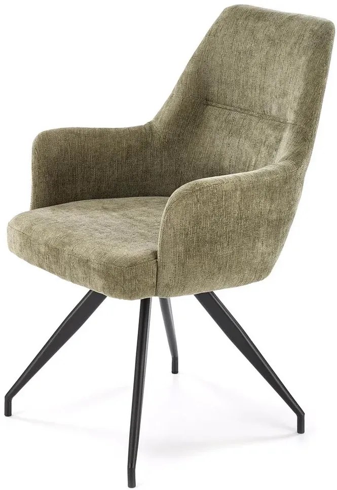 Oliwkowe kubełkowe krzesło obrotowe N0-B81